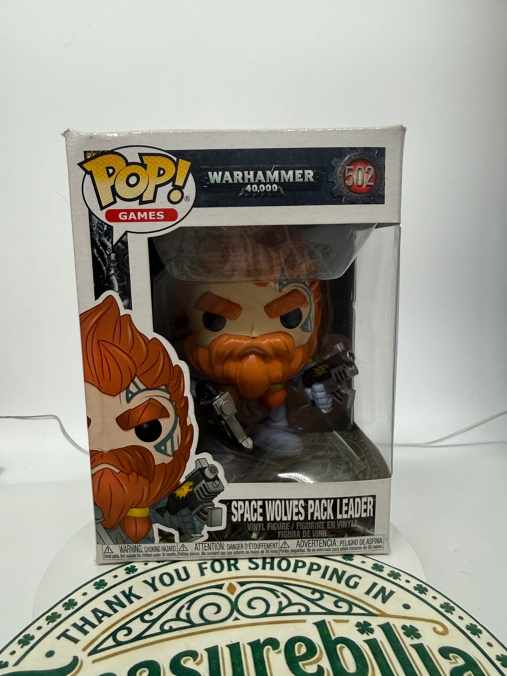 Funko Pop! Games Warhammer 40,000 Space Wolves Pack Leader - Orange and Brown